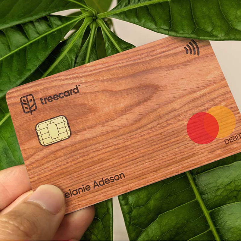 The world's first wooden debit card hot booking